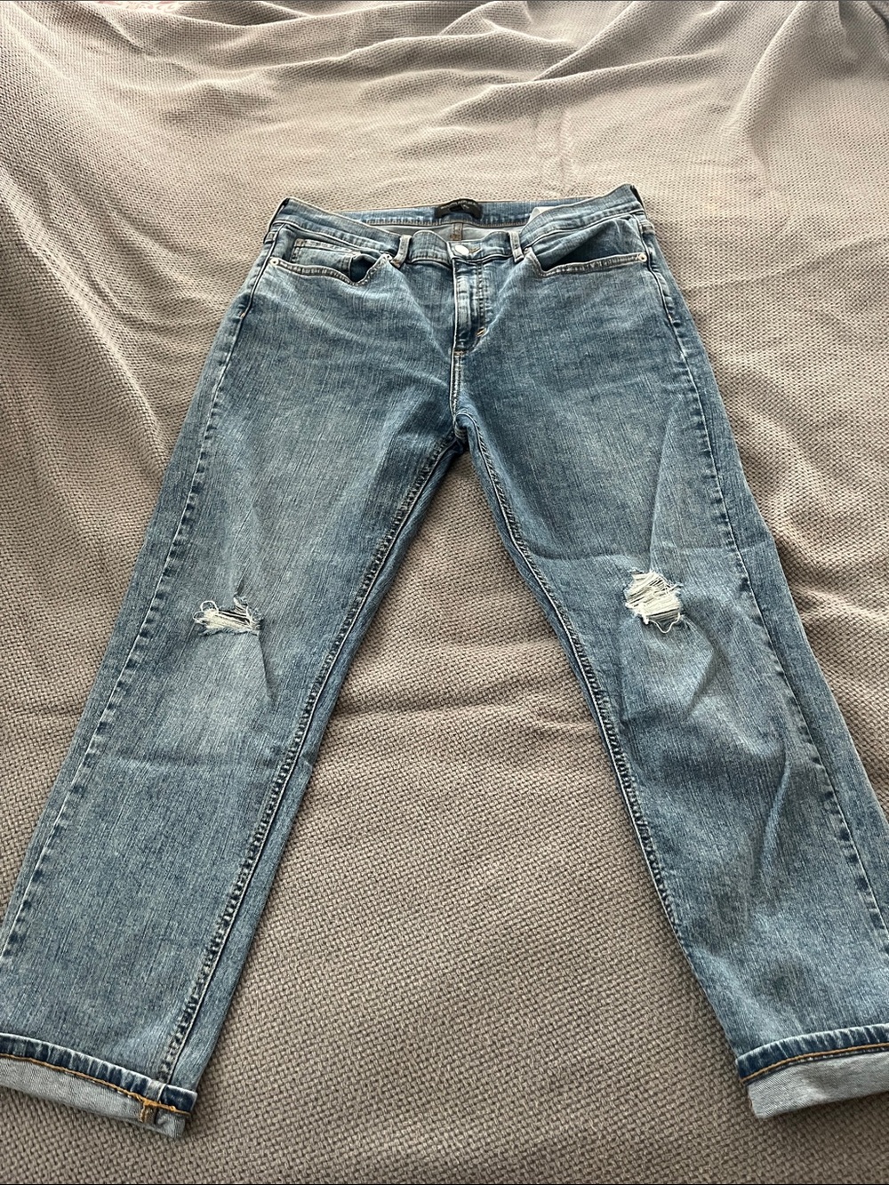 ✨ Title: Banana Republic Distressed Girlfriend Jeans Size 12